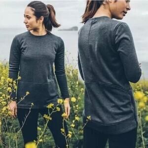 Taylor Stitch Women’s Sz Large Indigo blue Stretch Side Zip Chandler Sweatshirt